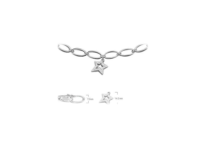 White Gold Plated | Charm Anklets